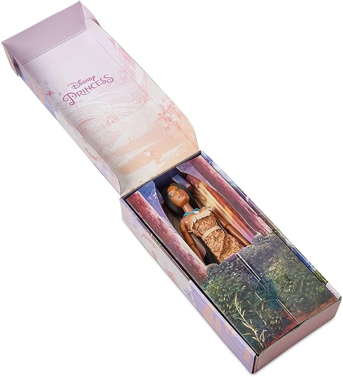 Disney Store Official Disney Princess Classic Doll (Pocahontas), 11 Inches, Includes Brush with Molded Details, Fully Posable Toy in Classic Outfit - Disney Princess Toys for Girls