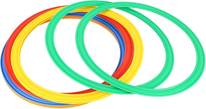 Kids Sports Speed Ring Set 10 Rings 10 Buckles Increased Agility Outdoor Rings Toy M 28cm, for Speed and Agility Practice Games, Garden Backyard Outdoor Games