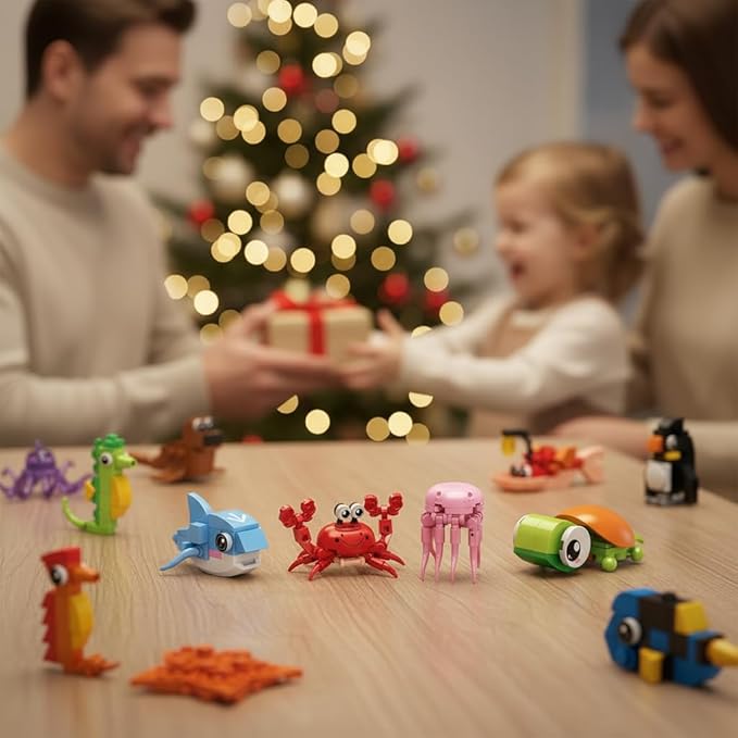 Party Favors for Kids - 24 Pack Animals Building Blocks for Goodie Bags Stocking Stuffers Classroom Prizes Birthday Gifts Toy Building Sets for Kids 6-12yrs