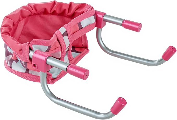 BABESIDE Baby Doll High Chair for 12–20 Inch Dolls, Foldable Table Seat Doll Furniture, Portable Feeding Chair Accessories for Reborn Dolls and Toys, Pretend Play Accessory for Girls and Boys Age 3+