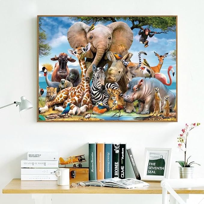500 Piece Puzzles for Adults Animals Kingdom 20.5 x 15 Inch 500 Piece Jigsaw Puzzles for Adults Puzzles 500 Pieces for Adults Educational Challenge Puzzle