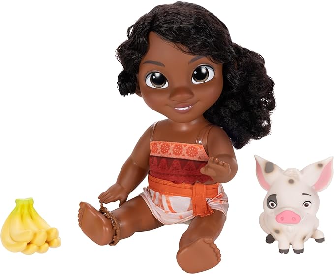 Disney Moana 2 Little Sis Simea Doll & Pua Figure - Doll Playset for Girls Officially Licensed by Disney, Makes Great Birthday Gift, Gift for Girls and Boys