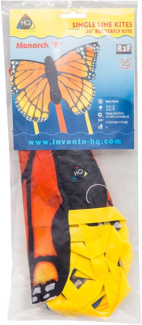 HQ Kites R Butterfly Kite 20 Inch Single Line Kite with Tail