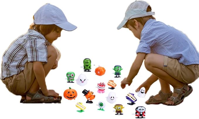 CCINEE 16pcs Wind-up Toys Assorted Clockwork Toys Supply for Halloween Party Favor Goody Bag Filler (Pack of 2)