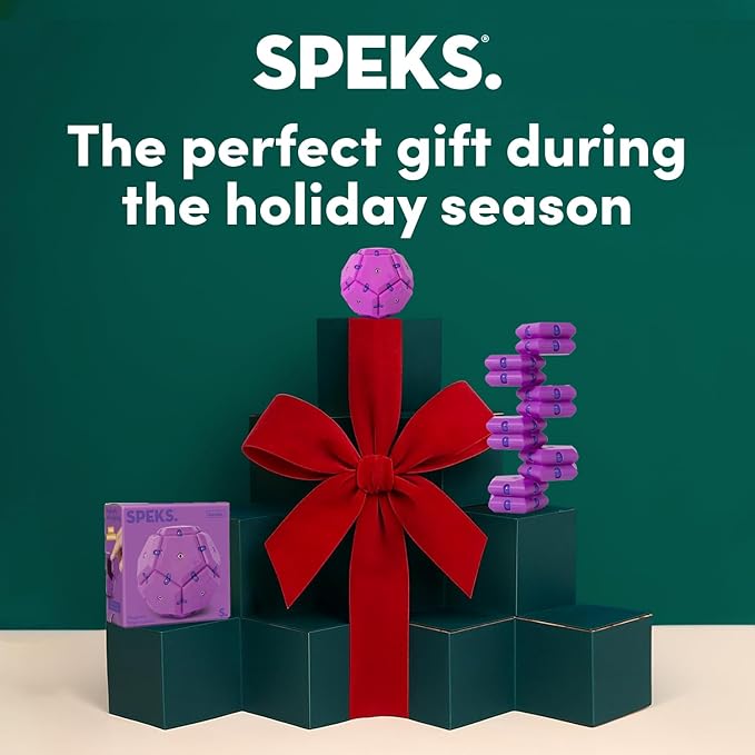 Speks Geode Magnetic Fidget Toy | Sensory Desk Toy for Adults & Teens 14+ | Stress Relief Gift | Sphere, Razzle