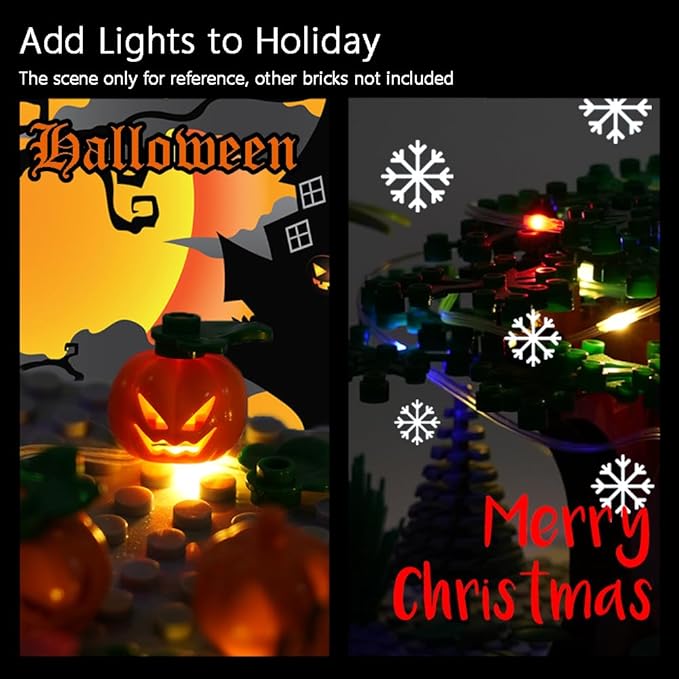 LED Lighting Kit Dots Building Blocks Lights Set, Light Up Bricks Accessories Compatible with Major Brands