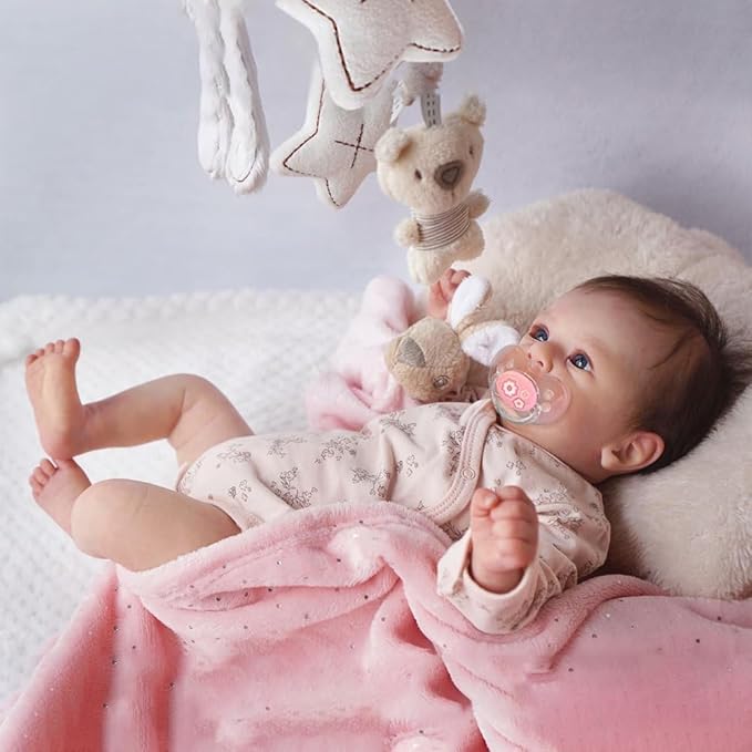 Reborn Baby Dolls - 19-inch Cute Soft Vinyl Realistic Baby Doll Real Life Baby Dolls with Complete Accessories Gift Box for 3+ Year Old Girls Kids