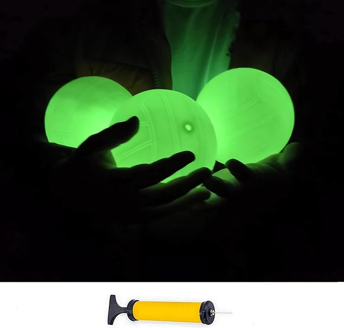Spike Replacement Balls, Roundnet Game Extra Balls, Glow in The Dark Ball, Lawn Beach Water Pool, Yard Pong Bucket Toss Game Ball - Play at Night, Light Up for 20-30 Minutes