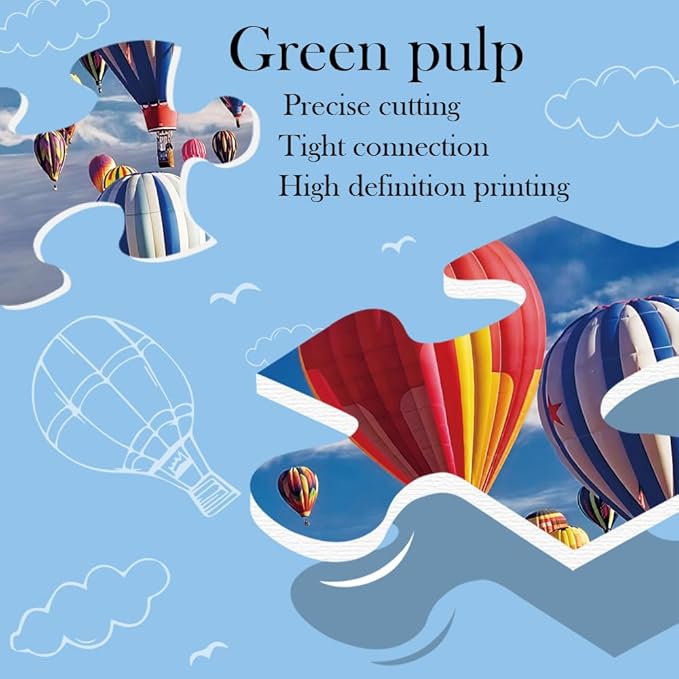 Jigsaw Puzzles for Adults 1000 Pieces, Hot Air Balloon Puzzle, Impossible Difficult Hard Fun 1000 Piece Jigsaw Puzzles for Adults 27" x 20"