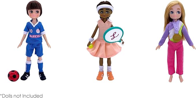 Lottie Branksea Sports Club Multi-Sport Outfit Set with Tennis, Gymnastics, Soccer Accessories