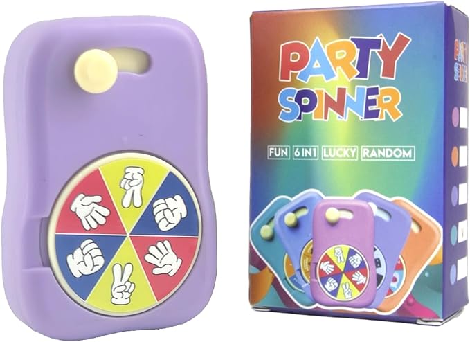 6 Games in 1 Spinner Toys for Party Rock Paper Scissors Kids Fun Christmas Toys White Elephant Gifts Party Game Fidget Toys for Teen Adult(Purple)