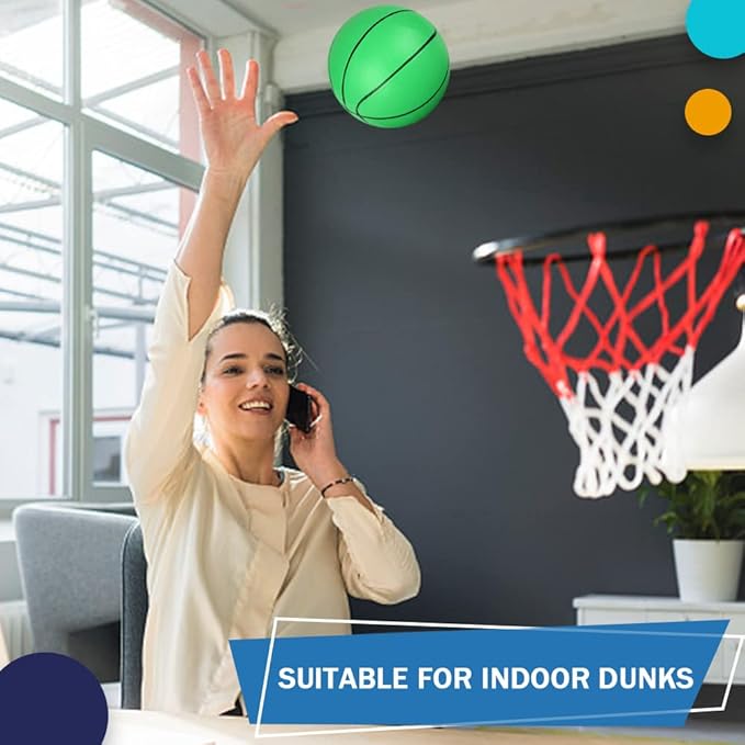 Dilabnba 8" Mini Rubber Replacement Basketballs for Basketball Hoop/Pool, Kids Toddler Soft Beach Bouncy Ball Sports Party Game, Junior Balls Indoor Outdoor Arcades Games, Lightweight (4PCS)