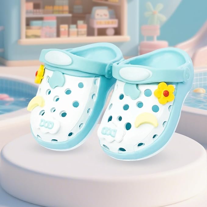 Doll Shoes, Premium Fashion Shoes for 17 Cm Doll Accessories, Doll Dress Up Decoration Accessories Wings (Pale Blue