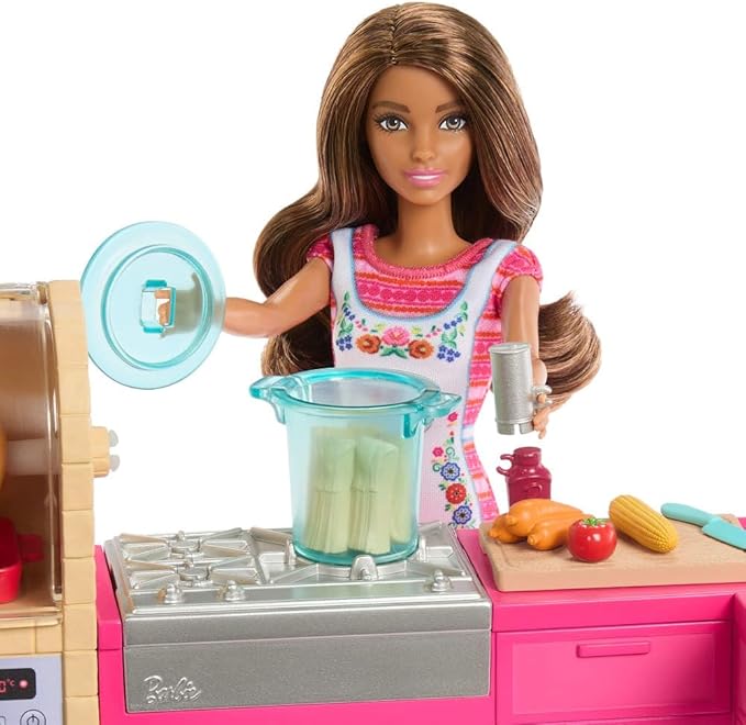 Barbie and Teresa Recipe for Friendship Teresa Fashion Doll & Kitchen Playset with 20+ Accessories Including Color-Change Cookies