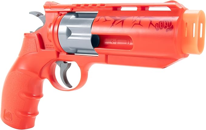 Rekt Jury Revolver CO2-Powered Foam Dart Blaster Pistol Gun, Red