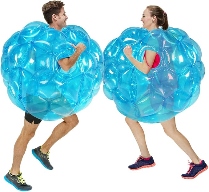 SUNSHINEMALL 2 Pack Inflatable Bumper Balls for Kids Giant Zorb Ball Sumo Balls Human Hamster Ball Bubble Balls for Adults Full Body Buddy Outdoor Toys for Kids(36" Blue)