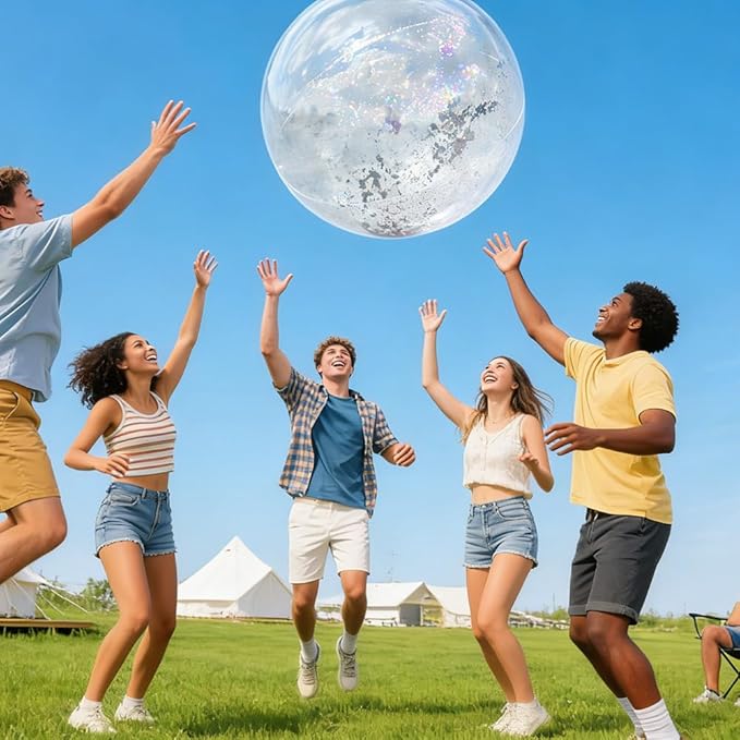 39"/59"/78" Giant Beach Balls, Inflatable Beach Ball, Beach Balls for Adults, for Summer Beach Parties, Music Festival and Festival Decorations