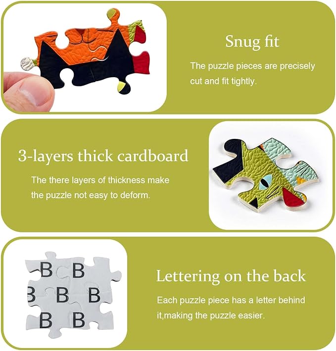 PICKFORU Cat Puzzles for Adults 1000 Pieces,Colorful Funny Kitty Animal Art, Cute Kitten Challenge Jigsaw Puzzle