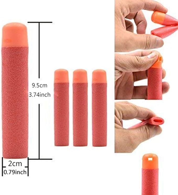 Mega Dart Refill Pack 9.5CM Compatible with Nerf Mega Guns, Mega Pack Refill Bullets for N-Strike Mega Series Guns