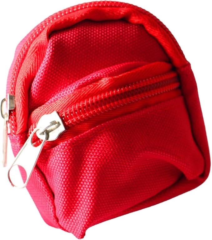 1Pc Red Mini Doll Backpack School Bag Model Dollhouse School Accessory for 1/6 Scale Dollhouse Dollhouse Décor,Simulation Mini School Bag Model,Dollhouse Accessories