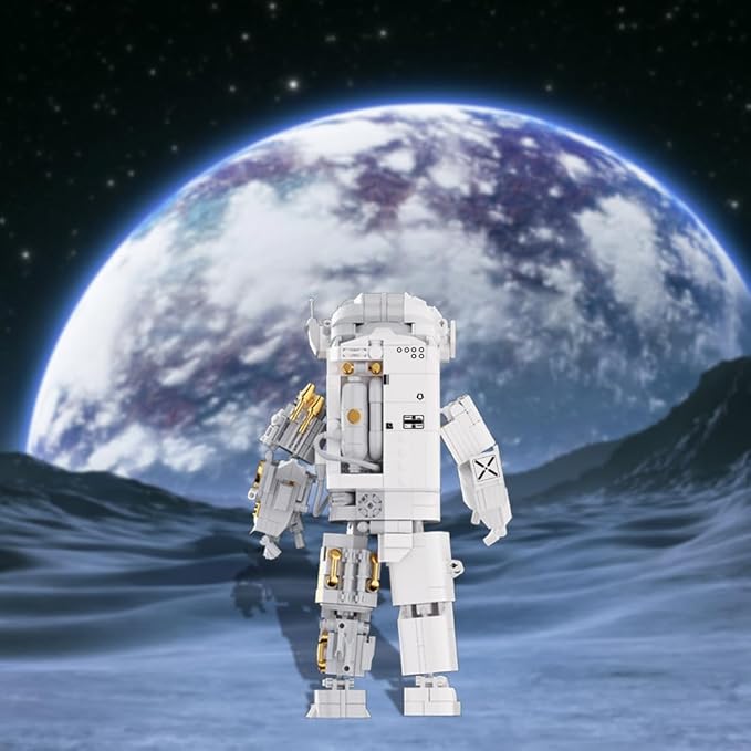 Space Astronaut Building Block Toy, Ideal Gift for 6-14 Year Old Children, 880 Pieces Mini Bricks for Adult, Space Astronaut Building Block Sets