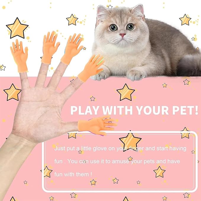 30 Pcs Tiny Finger Hands Mini Rubber Finger Puppets, Miniature Small Hands Ealistic Cute Little Hand Finger for Gifts Puppet Show Prank Gag Performance Party Favors
