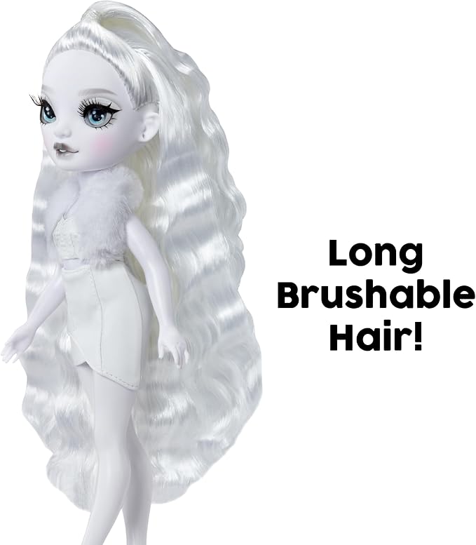 Rainbow High Shadow High Natasha Zima Grayscale 11” Fashion Doll with White Hair and White Outfit, Stylish Handbag, Great Gift for Kids 4-10 Years Old