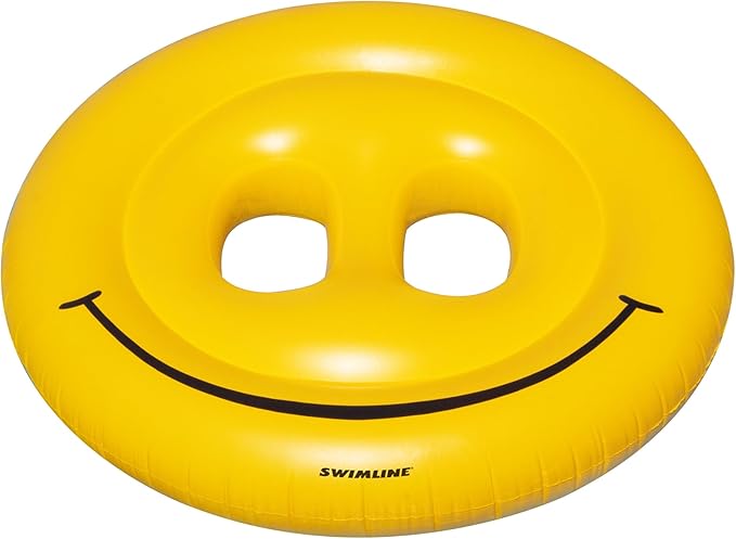 Swimline Smiley Face Pool Float , Yellow