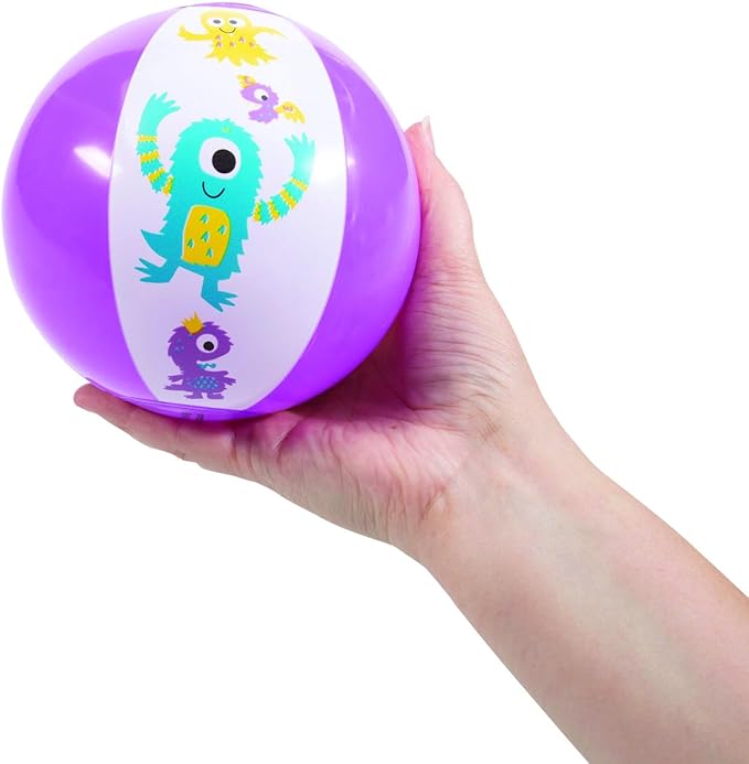 Fun Express Mini Beach Balls Bulk Set 50 Pack - 5 Inch Inflatable Pool Toys for Kids Ages 4-8 | Colorful Beach Games for Pool Party Decorations, Summer Birthday Favors & Outdoor Water Play Activities
