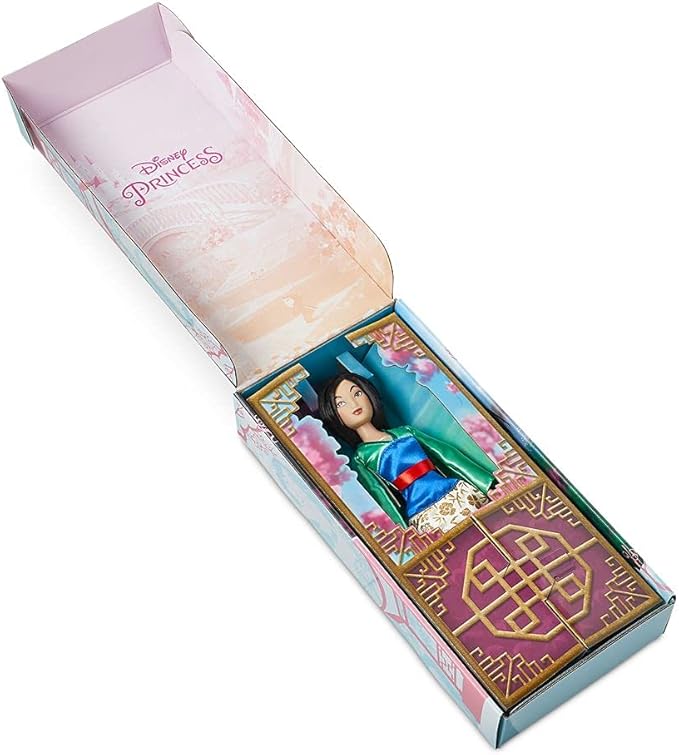 Disney Store Official Princess Classic Doll (Mulan), 11 Inches, Includes Brush with Molded Details, Fully Posable Toy in Classic Outfit - Disney Princess Toys