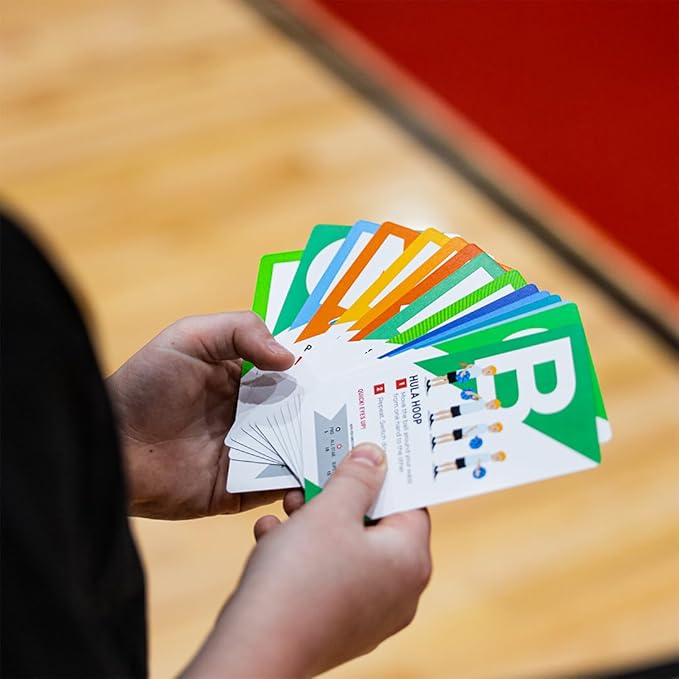 HoopDeck ABC Youth Basketball Training Cards | Alphabet Skill Drills for Kids | Ball Handling, Shooting & Agility Practice | Basketball Trainer for Ages 4+