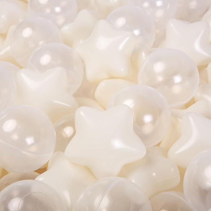 Star Ball Pit Balls for Toddlers -100pcs Crush Proof Phthalate Free BPA Free Non-Toxic Play Balls Play Tent Pool Playhouse Playpen Party Decoration.