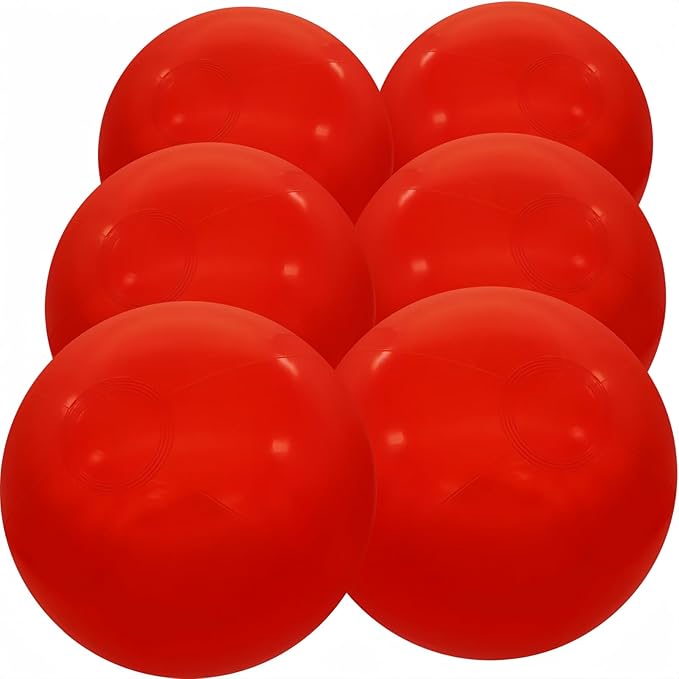 6 Pack Beach Balls, Large Inflatable Beach Balls Bulk, for Parties, Beach, Pools & Play