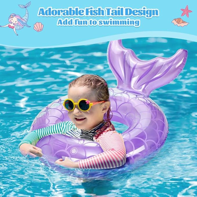MoKo Inflatable Swimming Ring, Cute Pool Float Tube Decorations Swim Tubes Outdoor Pool Beach Water Floats Party Supplies Floaties
