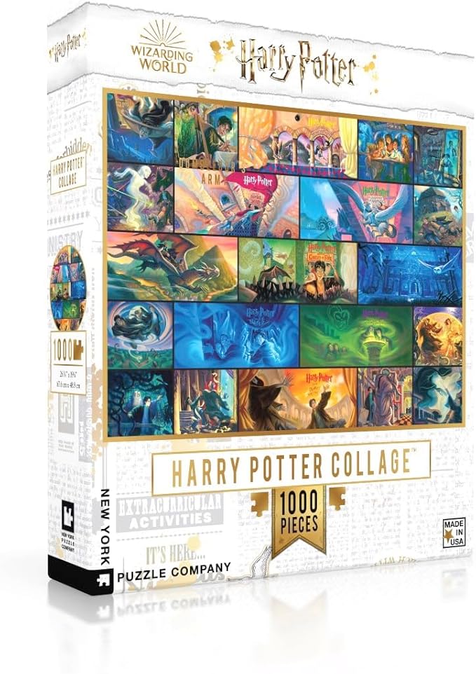 New York Puzzle Company - Harry Potter Harry Potter Collage - 1000 Piece Jigsaw Puzzle for Adults by Mary GrandPré