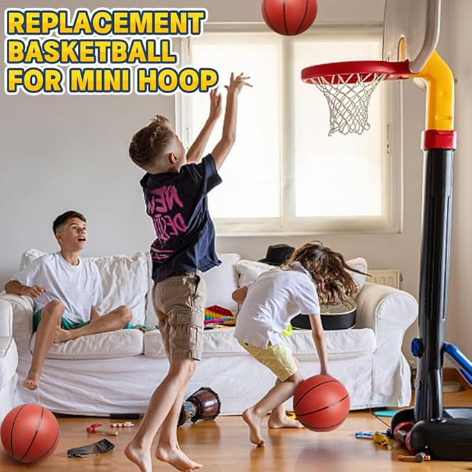 8.6” Water Pool Basketball Set with Pump, Replacement Ball for Basketball Hoop Trampoline, PVC Waterproof Basketballs Floating Toy for Swimming Pool Seaside, Indoor Outdoor Water Games Summer Party