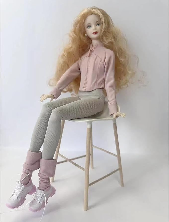 Fashion Doll Workout Set, Yoga setfitness Athletic Jacket with Leggings and Shoes, Compatible with 11.5-12 inch Fashion Doll 1/6 Scale Accessories