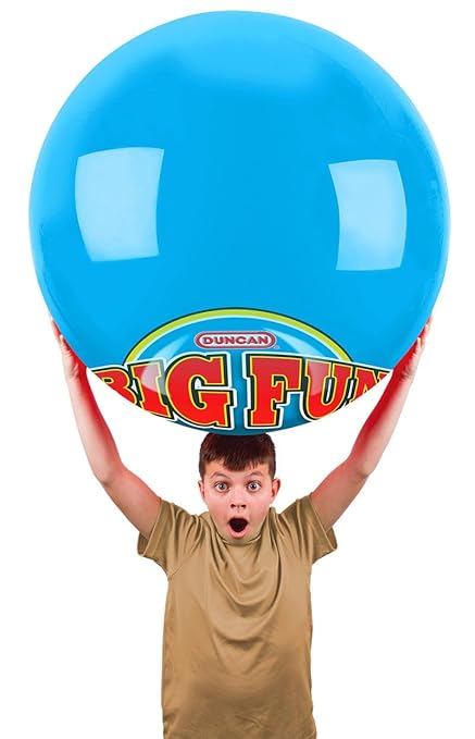 Duncan 3673XW Mega Bounce [Blue/Red] - XL, 100 in. Circumference, Inflatable Rubber Ball with Foot Pump, Outdoor Toys and Games
