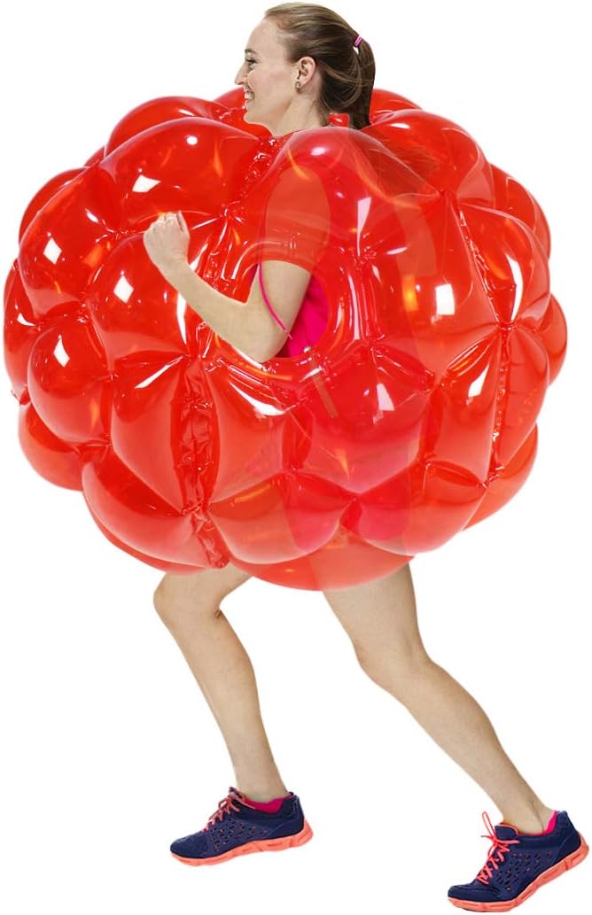SUNSHINEMALL 2 Pack Inflatable Bumper Balls for Kids Giant Zorb Ball Sumo Balls Human Hamster Ball Bubble Balls for Adults Full Body Buddy Outdoor Toys for Kids(36" Red)