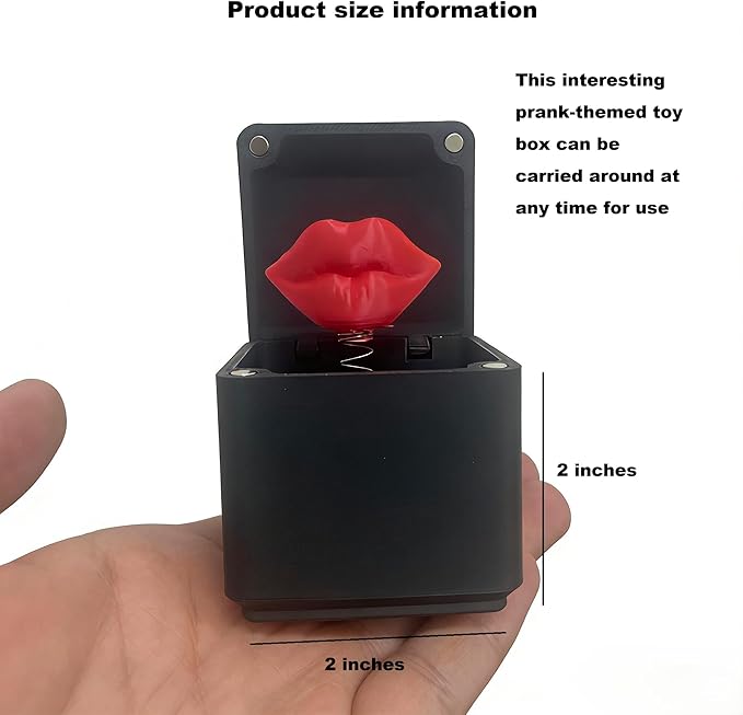 CXY Red Lips in a Box - 3D Printed Funny Prank Gift Box, White Elephant Gifts for Adults, Novelty Lip Gifts for Parties and Office Pranks-A1