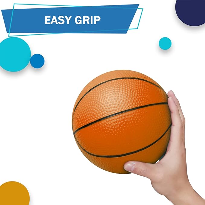 6" Mini Basketball for Mini Basketball Hoop, Beach Sand Pool Ball for Kids Adults, Suits for Over The Door Hoop, Replacement Balls for Indoor Outdoor Sport Game Gift with Pump, 3PCS (Orange)