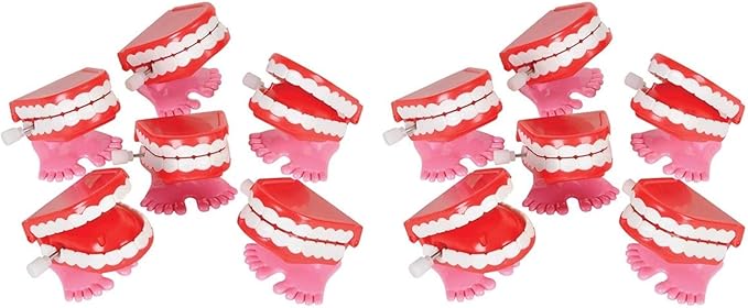 Wind Up Chatter Teeth | 12 Pack | 1.75 inch Chattering Walking Toys