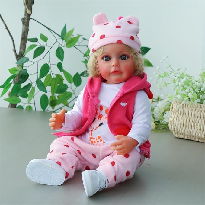Reborn Baby Doll Clothes Giraffes Outfit for 17-22 Inch Newborn Baby Doll, Baby Doll Clothes Accessories fit 17-22 Inch Reborn Dolls Girls&Boy Baby Clothing with Shoes