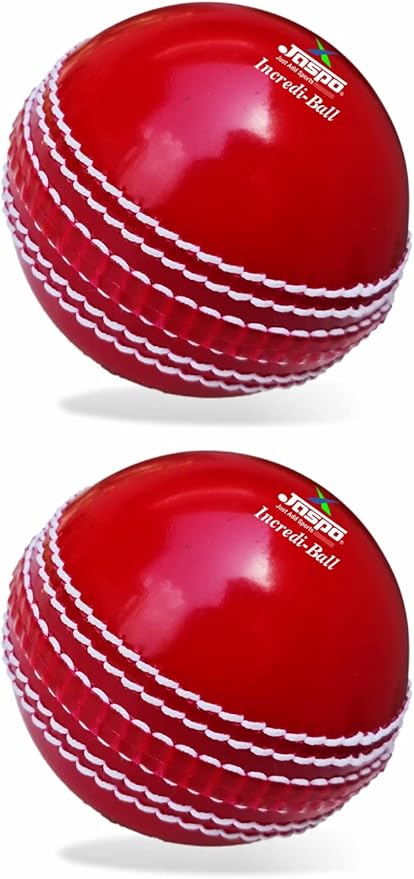 jaspo Incrediball Soft T20 Cricket Training Ball Quantity-1 Indoor Outdoor Play and Cricket Practice 229 Cm Circumference, PVC Material, Colour-Red