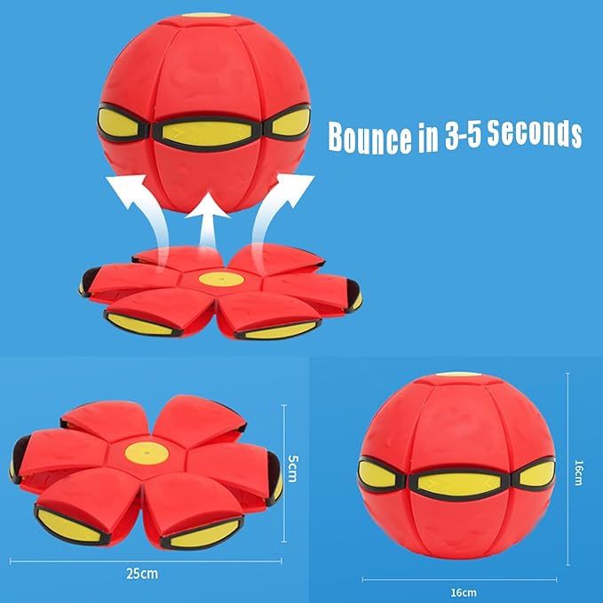 Magic Bouncy Ball Bouncing Ball Magic UFO Flying Disc Deformation Meta Ball Magic Flying Saucer Outdoor Play Toys Football Indoor Outdoor