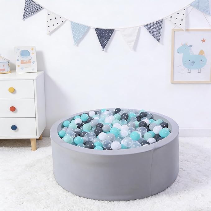 STARBOLO Ball Pit Balls for Toddlers Pack of 100 200 500 - BPA&Phthalate Free Non-Toxic Crush Proof Soft Plastic Balls for 1-5Years Old Toddlers Girl Kids Birthday Pool Playpen Tent Party