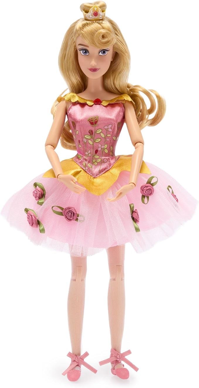 Disney Store Official Princess Ballet Doll - 11 Inch Aurora Ballerina Doll - Includes Brush with Molded Details, 2 Tutu Outfits, Accessories and Owl Figure - Disney Princess Toys for Girls