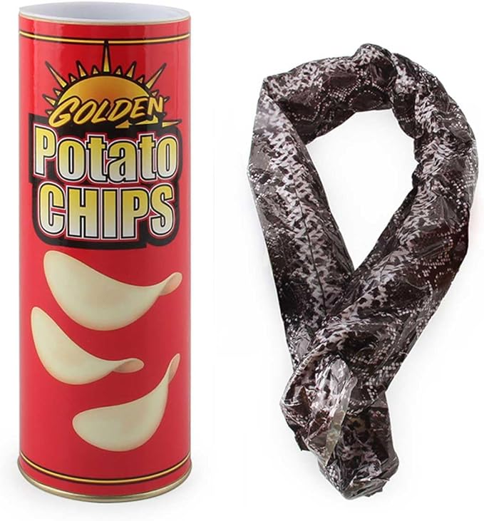 The Potato Chip Snake Can Jump Spring Snake Toy Gift April Fool Day Halloween Christmas time Party Decoration Jokes in A Can Gag Gift Prank