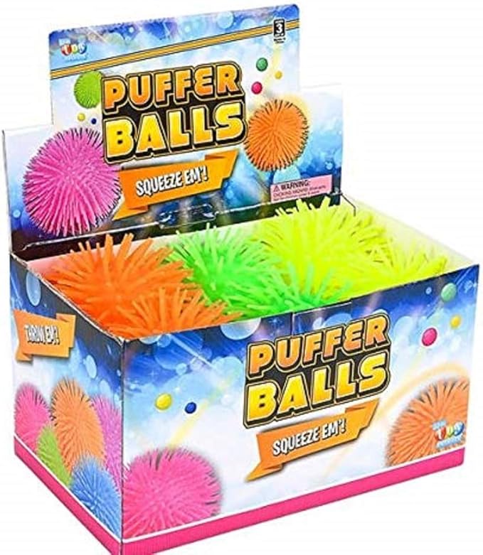 Rhode Island Novelty Puffer Balls Assorted Colors Set of 12