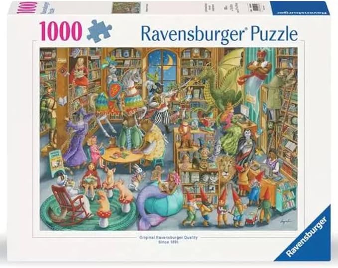 Ravensburger Midnight at The Library 1000 Piece Jigsaw Puzzle for Adults - 12000489 - Handcrafted Tooling, Made in Germany, Every Piece Fits Together Perfectly